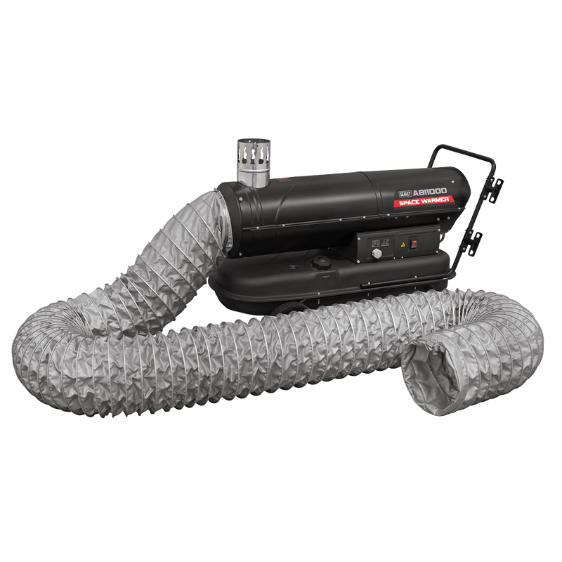 Sealey ABI1000COMBO 102kBtu/hr Indirect Space Warmer® Kerosene/Diesel Heater & 5m Ducting - ABI1000COMBO - Sealey Tools UK - Trade Counter Direct