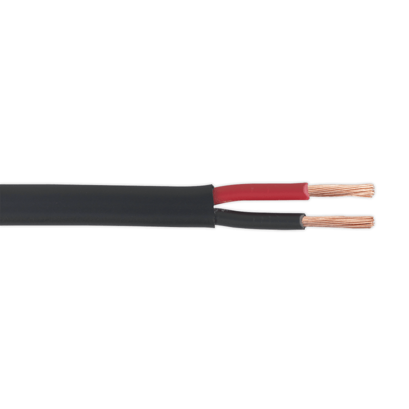 Sealey AC2830TWTK Automotive Cable Thick Wall Flat Twin 2 x 2mm² 28/0.30mm 30m Black - AC2830TWTK - Sealey Tools UK - Trade Counter Direct