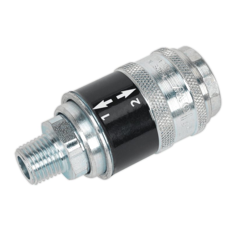Sealey AC56 Safety Coupling Body Male 1/4"BSPT - AC56 - Sealey Tools UK - Trade Counter Direct