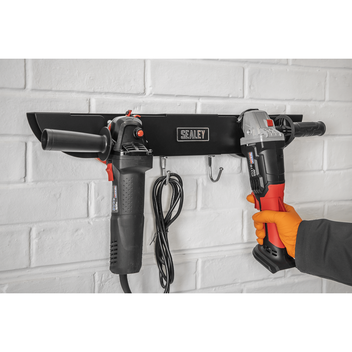 Sealey AGSR2 Angle Grinder Storage Rack 2-Bay - AGSR2 - Sealey Tools UK - Trade Counter Direct