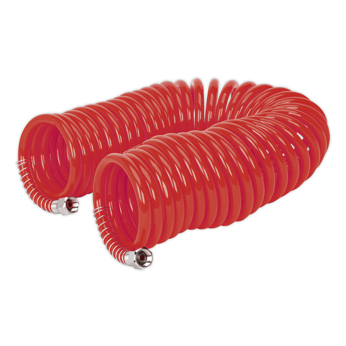 Sealey AH10C/6 PU Coiled Air Hose 10m x Ø6mm with 1/4"BSP Unions - AH10C/6 - Sealey Tools UK - Trade Counter Direct