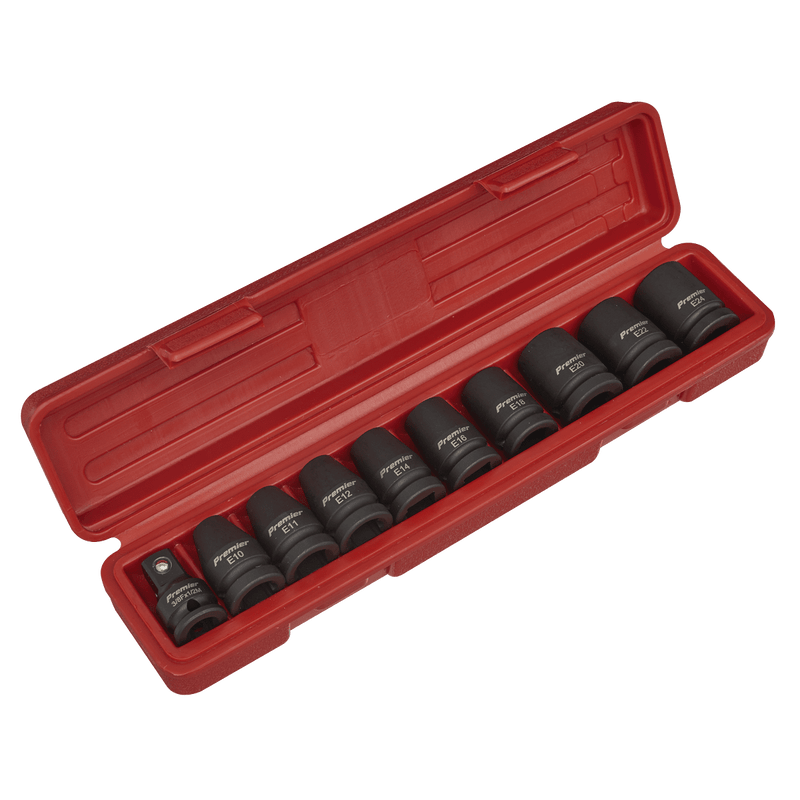 Sealey AK2301 Impact TRX - Star Female Socket Set 10pc 1/2in Sq Drive - Impact Socket Sets - SLY-12683 - Sealey Tools UK - Trade Counter Direct