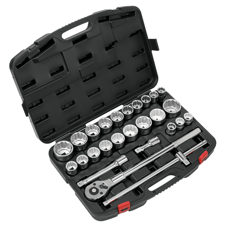 Sealey AK2584 Socket Set 26pc 3/4"Sq Drive 12 - point WallDrive® - AK2584 - Sealey Tools UK - Trade Counter Direct