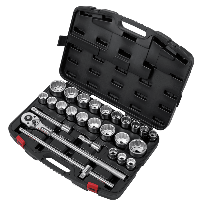 Sealey AK2584 Socket Set 26pc 3/4"Sq Drive 12 - point WallDrive® - AK2584 - Sealey Tools UK - Trade Counter Direct