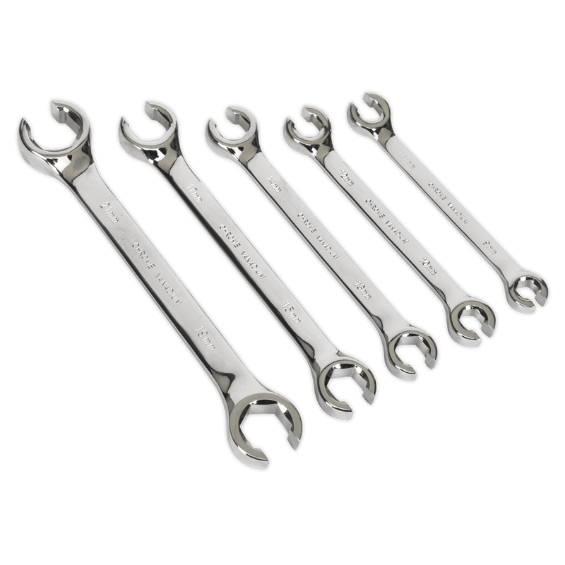 Sealey AK2651 Flare Nut Spanner Set 5pc Metric - AK2651 - Sealey Tools UK - Trade Counter Direct
