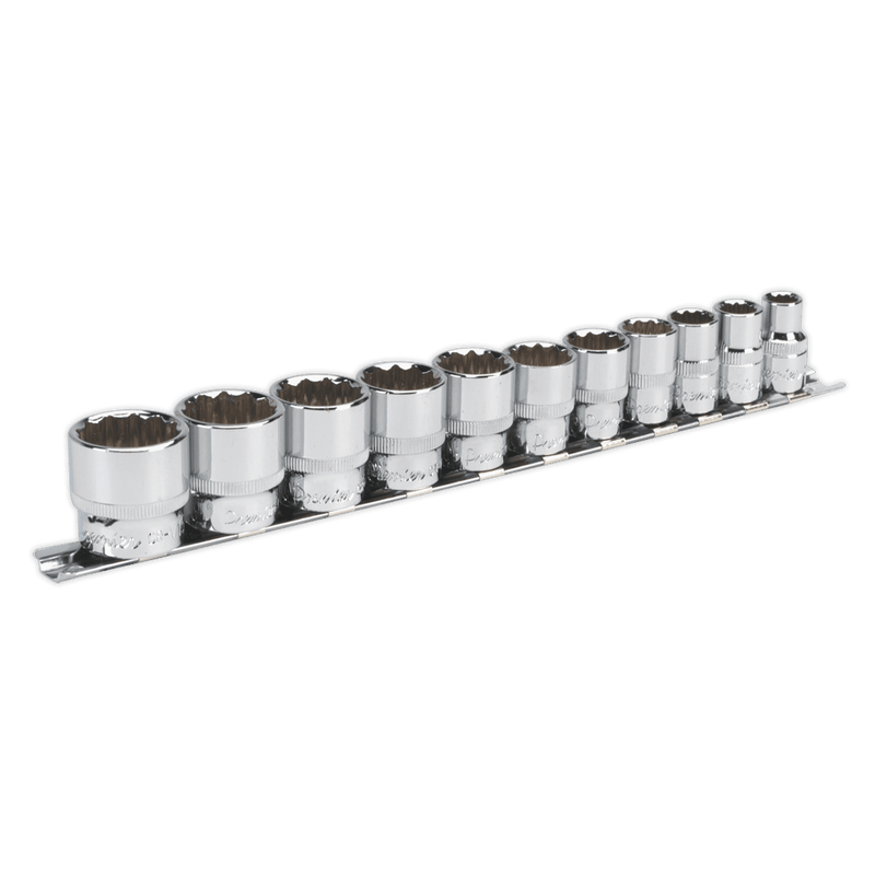 Sealey AK2672 Socket Set 11pc 3/8"Sq Drive 12pt WallDrive® Imperial - AK2672 - Sealey Tools UK - Trade Counter Direct