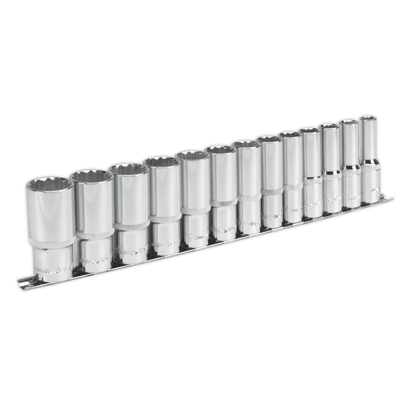 Sealey AK2675 Socket Set 13pc 1/2"Sq Drive 12pt Deep WallDrive® Imperial - AK2675 - Sealey Tools UK - Trade Counter Direct