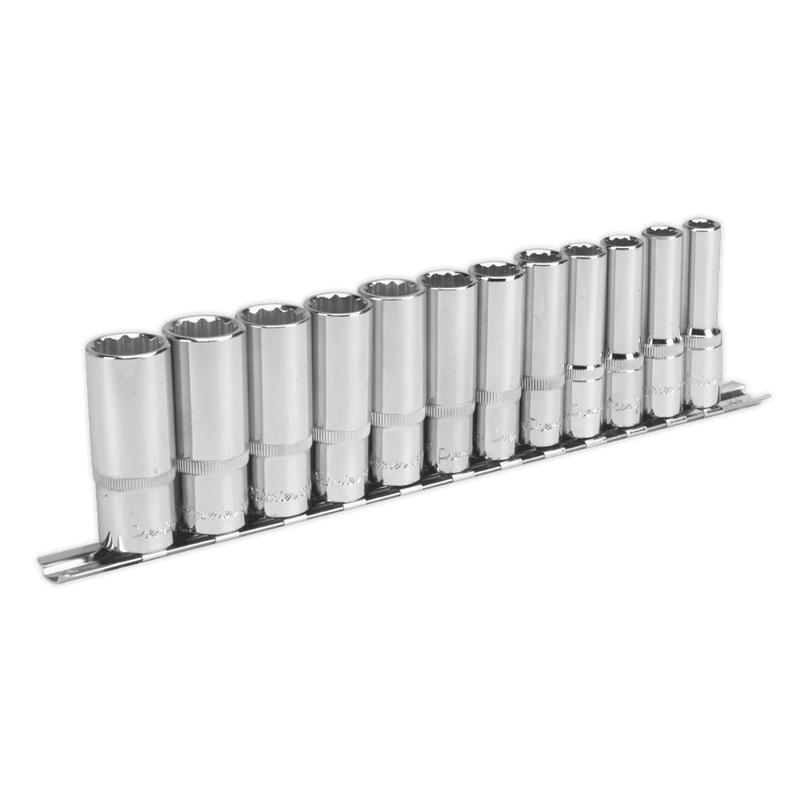 Sealey AK2683 Socket Set 12pc 3/8"Sq Drive 12pt Deep WallDrive® Metric - AK2683 - Sealey Tools UK - Trade Counter Direct