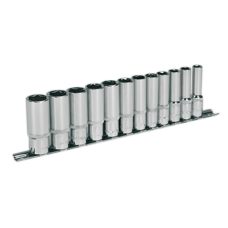 Sealey AK2694 Socket Set 12pc 3/8"Sq Drive 6pt Deep WallDrive® Metric - AK2694 - Sealey Tools UK - Trade Counter Direct