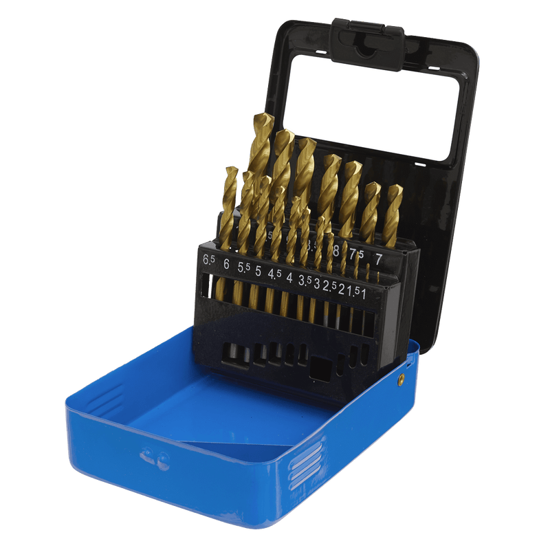 Sealey AK4719 HSS Fully Ground Drill Bit Set 19pc - DIN 338 - AK4719 - Sealey Tools UK - Trade Counter Direct