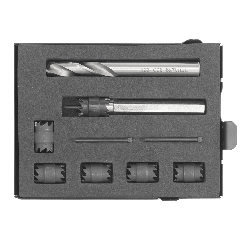 Sealey AK4730 Spot Weld Cutter & Drill Bit Set 10mm 9pc - AK4730 - Sealey Tools UK - Trade Counter Direct