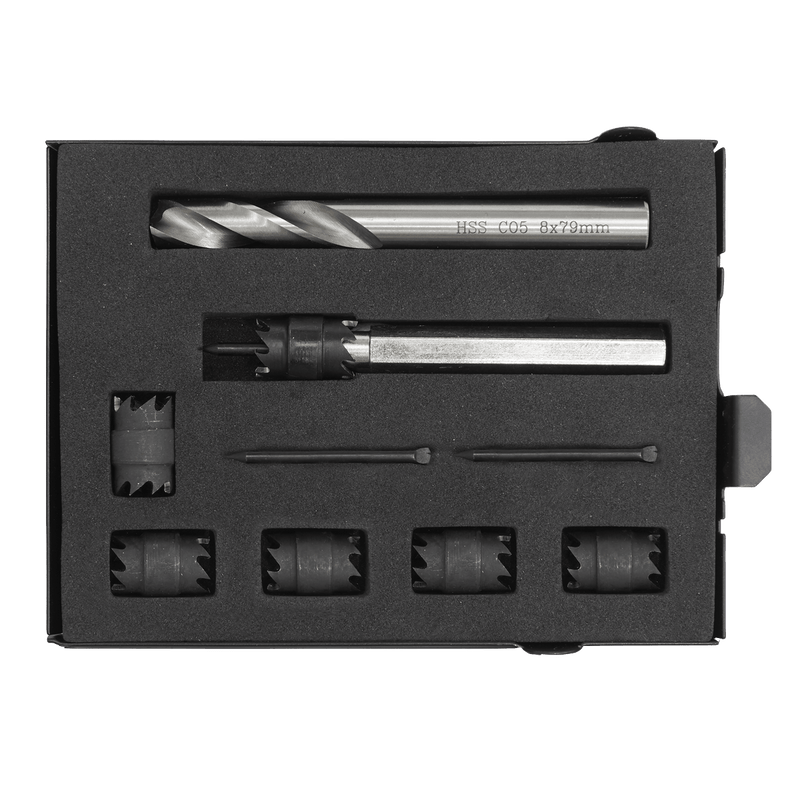 Sealey AK4730 Spot Weld Cutter & Drill Bit Set 10mm 9pc - AK4730 - Sealey Tools UK - Trade Counter Direct