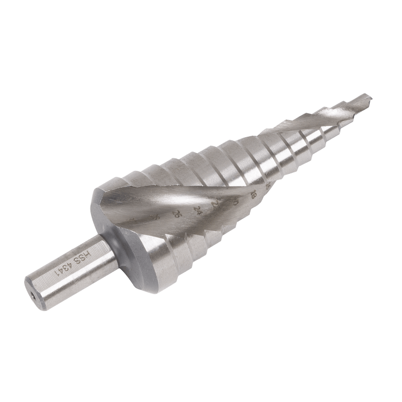 Sealey AK4748 Spiral Flute HSS 4341 Step Drill Bit 4-30mm - AK4748 - Sealey Tools UK - Trade Counter Direct