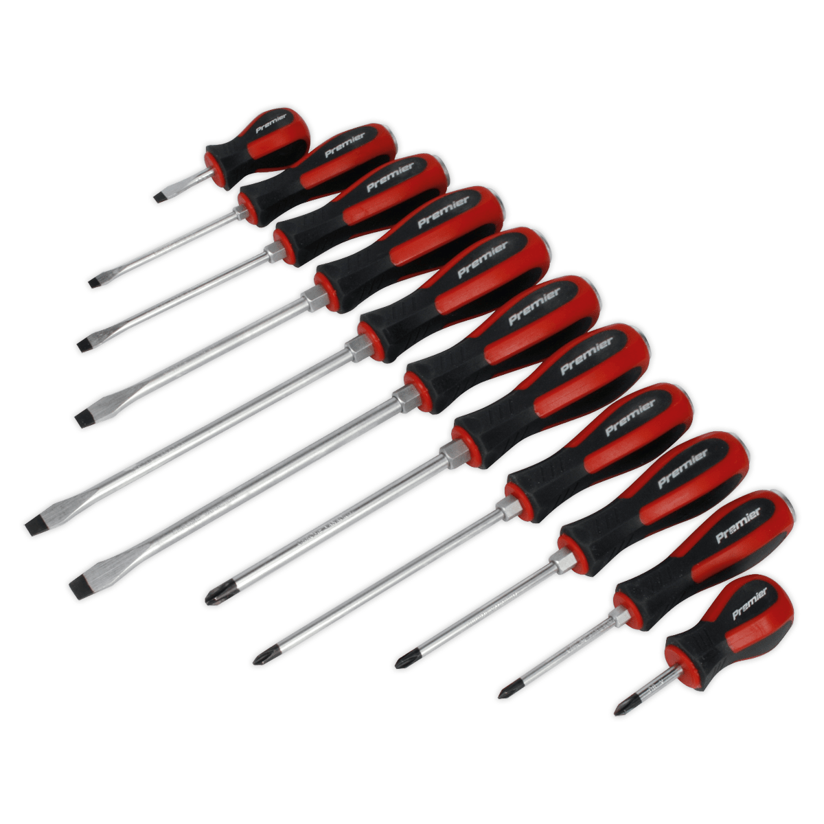 Sealey AK4933 Screwdriver Set 11pc Hammer - Thru - AK4933 - Sealey Tools UK - Trade Counter Direct