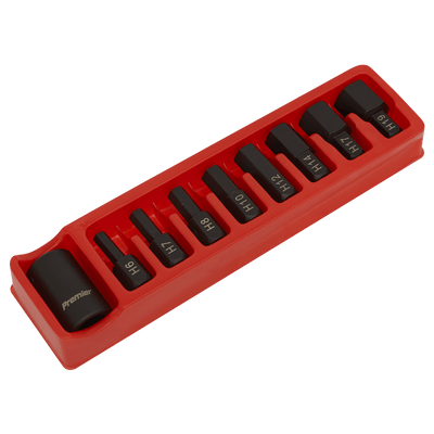 Sealey AK5609 Impact Hex Bit & Holder Set 9pc 1/2"Sq Drive - AK5609 - Sealey Tools UK - Trade Counter Direct