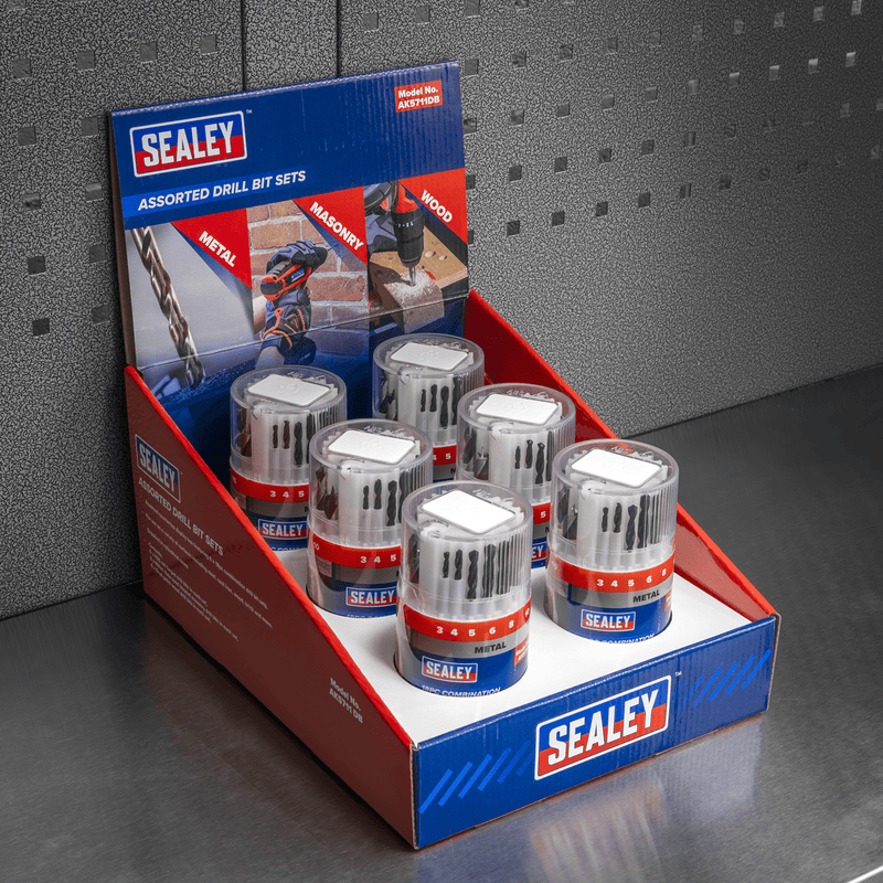Sealey AK5711DB Combination Drill Bit Sets - Display box of 6 - AK5711DB - Sealey Tools UK - Trade Counter Direct