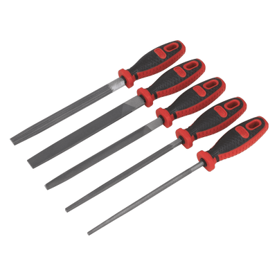 Sealey AK586 Premier Smooth Cut Engineer’s File Set 200mm 5pc - AK586 - Sealey Tools UK - Trade Counter Direct