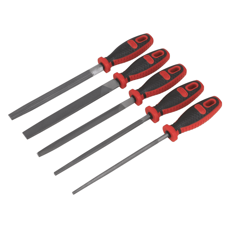 Sealey AK586 Premier Smooth Cut Engineer’s File Set 200mm 5pc - AK586 - Sealey Tools UK - Trade Counter Direct