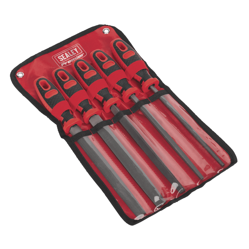 Sealey AK586 Premier Smooth Cut Engineer’s File Set 200mm 5pc - AK586 - Sealey Tools UK - Trade Counter Direct