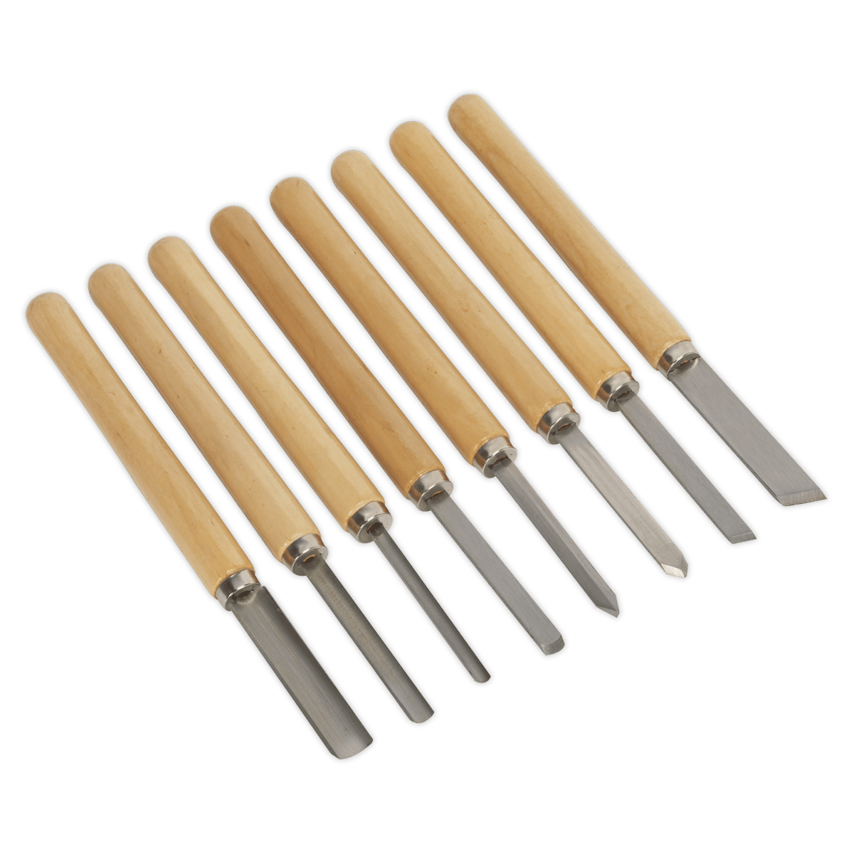 Sealey AK60/8 8pc Wood Turning Chisel Set - AK60/8 - Sealey Tools UK - Trade Counter Direct