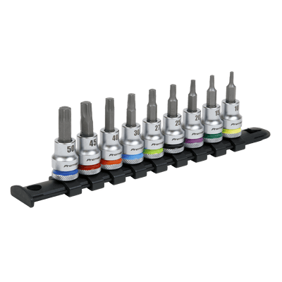 Sealey AK6251 TRX - Star* Socket Bit Set 9pc 3/8"Sq Drive - Platinum - AK6251 - Sealey Tools UK - Trade Counter Direct