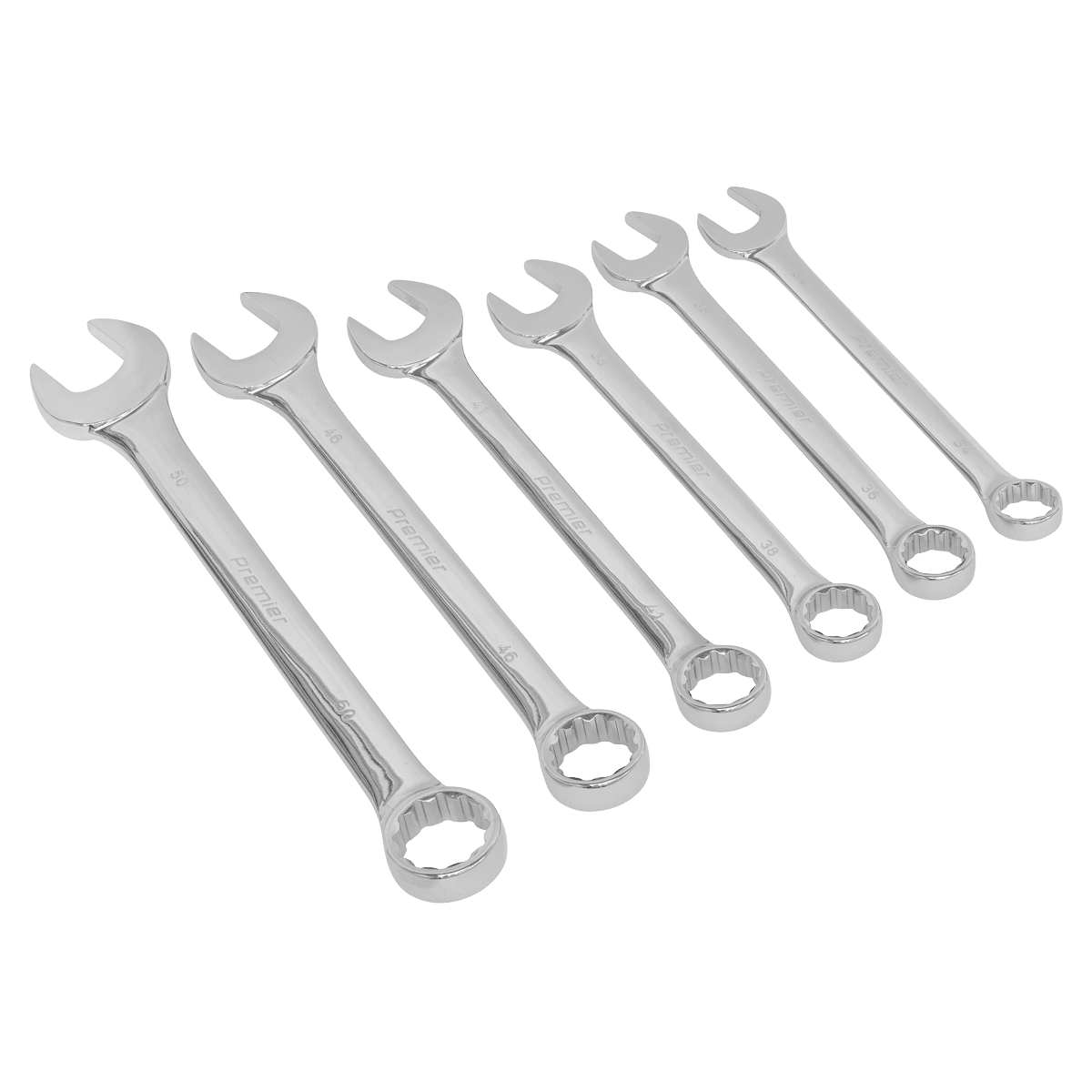 Sealey AK6324 Combination Spanner Set 6pc Super Jumbo Metric - AK6324 - Sealey Tools UK - Trade Counter Direct