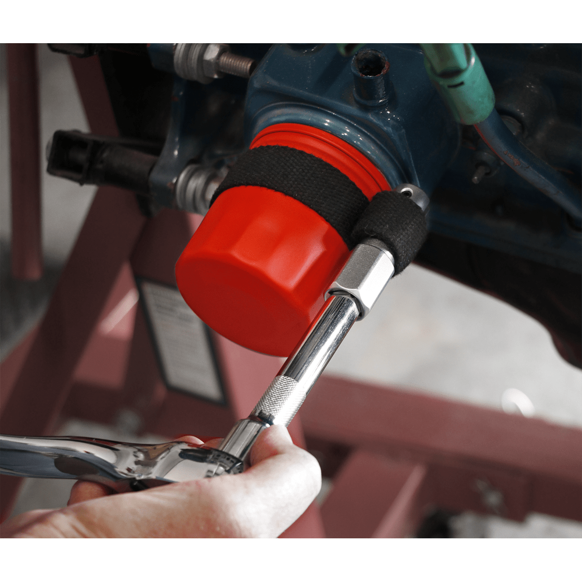 Sealey AK640 Oil Filter Strap Wrench 1/2"Sq Drive 120mm Capacity - AK640 - Sealey Tools UK - Trade Counter Direct