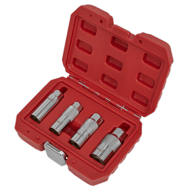 Sealey AK65561 Magnetic Spark Plug Socket Set 3/8"Sq Drive 4pc - AK65561 - Sealey Tools UK - Trade Counter Direct