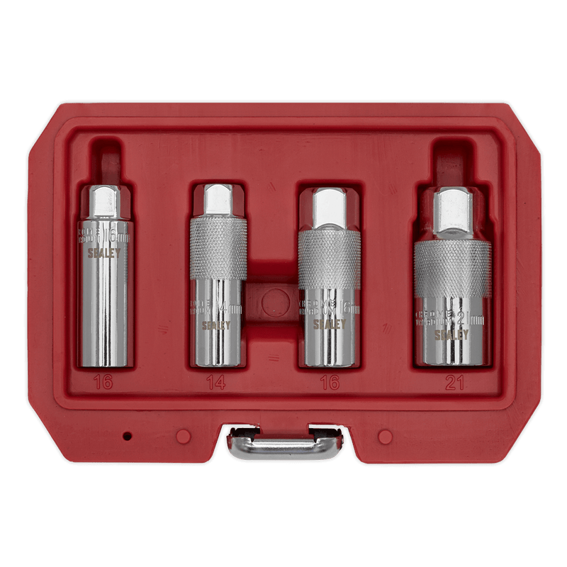 Sealey AK65561 Magnetic Spark Plug Socket Set 3/8"Sq Drive 4pc - AK65561 - Sealey Tools UK - Trade Counter Direct