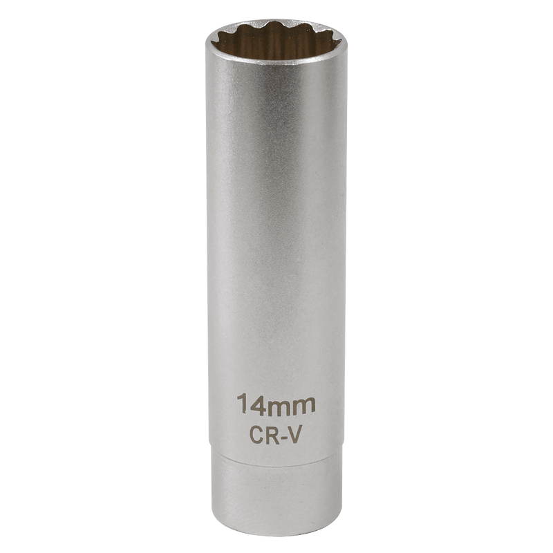 Sealey AK6568 14mm 3/8"Sq Drive 12 - Point Spark Plug Socket with Magnetic Retainer - AK6568 - Sealey Tools UK - Trade Counter Direct