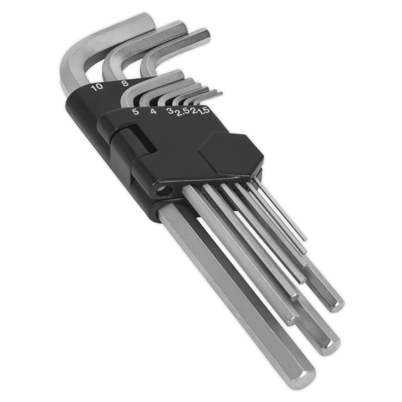 Sealey AK7136 Hex Key Set 9pc Long Metric - AK7136 - Sealey Tools UK - Trade Counter Direct