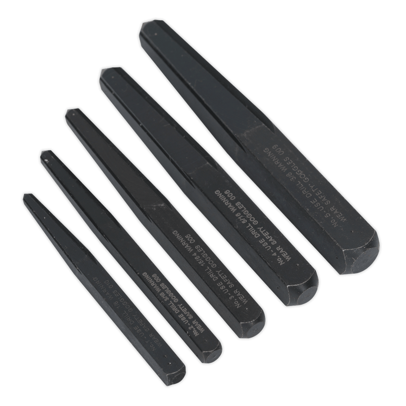 Sealey AK719 Square Type Screw Extractor Set 5pc - AK719 - Sealey Tools UK - Trade Counter Direct