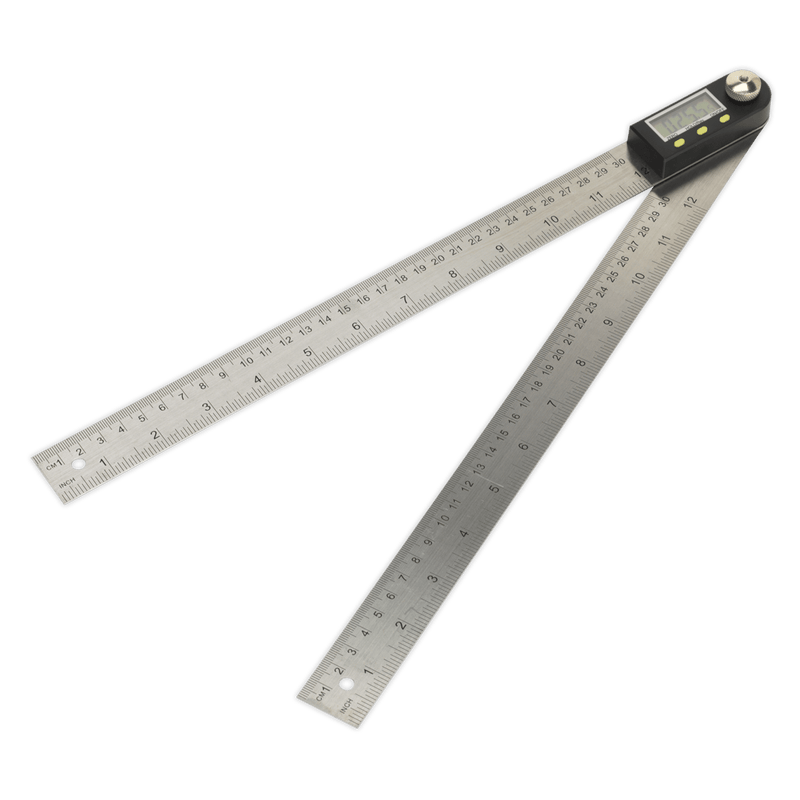 Sealey AK7300 Digital Angle Rule 12" (300mm) - AK7300 - Sealey Tools UK - Trade Counter Direct