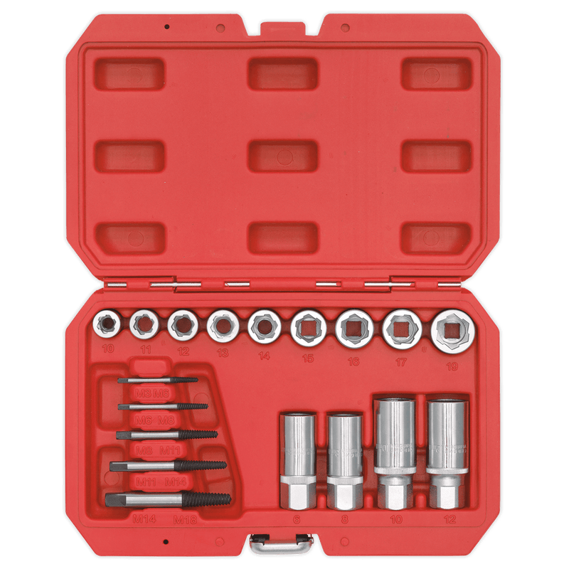 Sealey AK751 Premier Bolt, Stud & Screw Extractor Set 18pc - AK751 - Sealey Tools UK - Trade Counter Direct