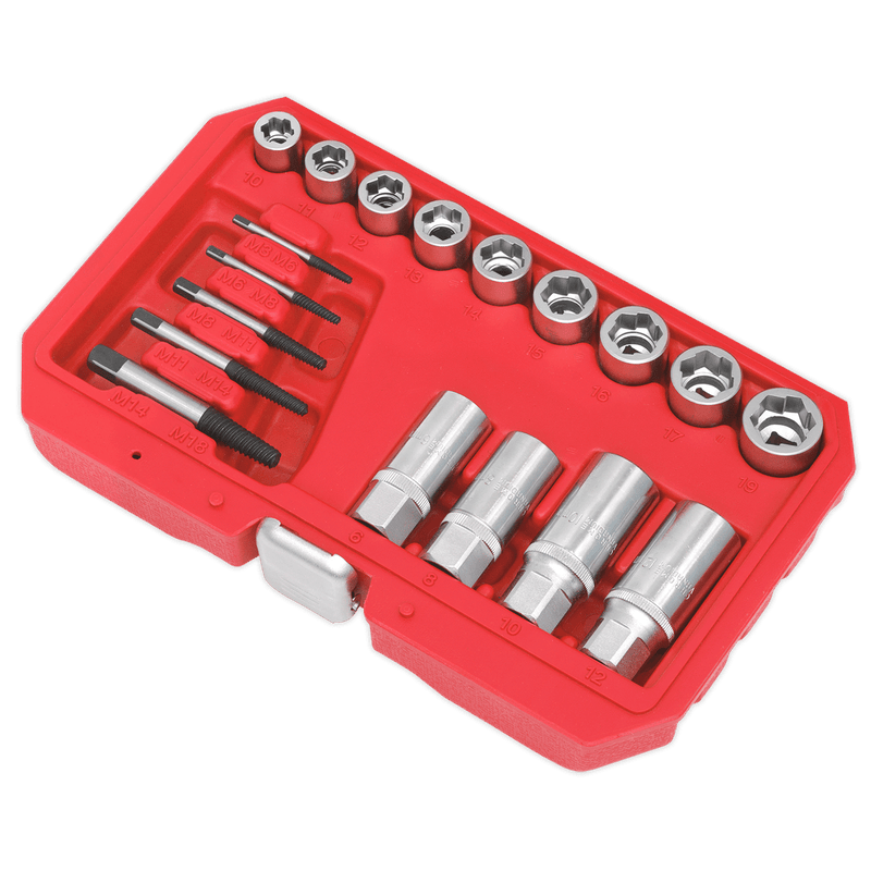 Sealey AK751 Premier Bolt, Stud & Screw Extractor Set 18pc - AK751 - Sealey Tools UK - Trade Counter Direct
