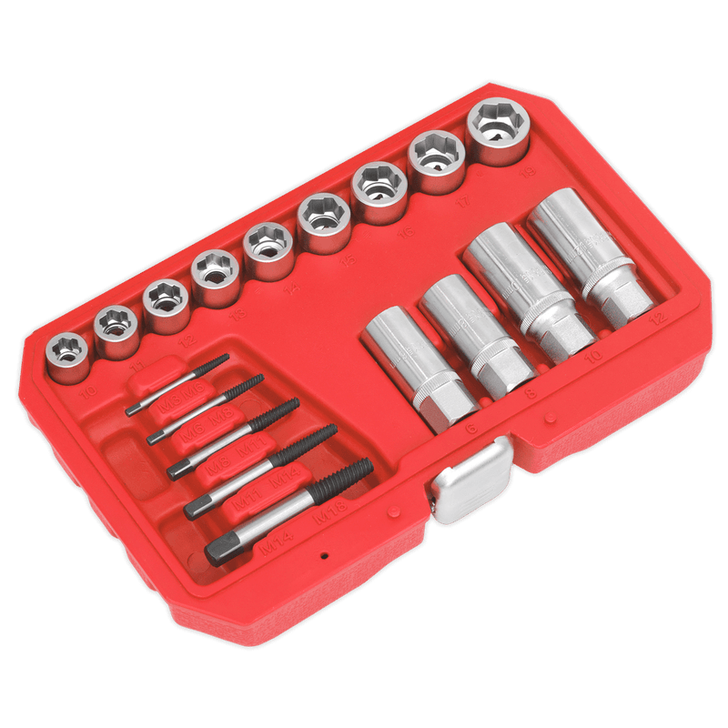 Sealey AK751 Premier Bolt, Stud & Screw Extractor Set 18pc - AK751 - Sealey Tools UK - Trade Counter Direct