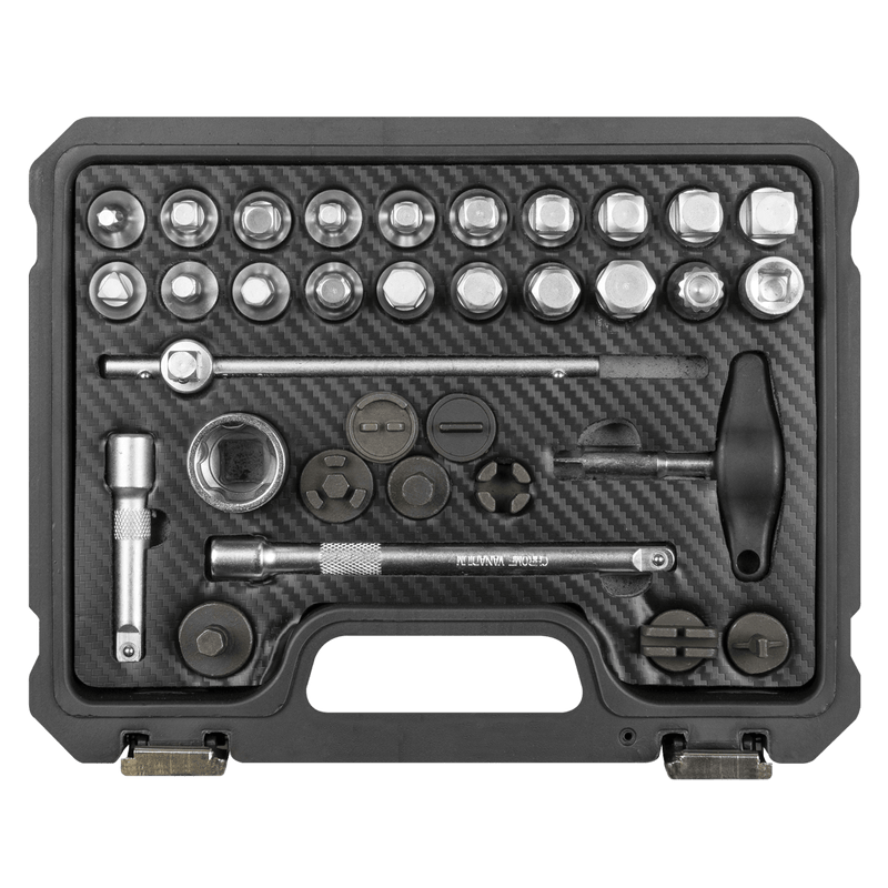 Sealey AK758 Master Oil Drain Plug Removal Kit 33pc - AK758 - Sealey Tools UK - Trade Counter Direct
