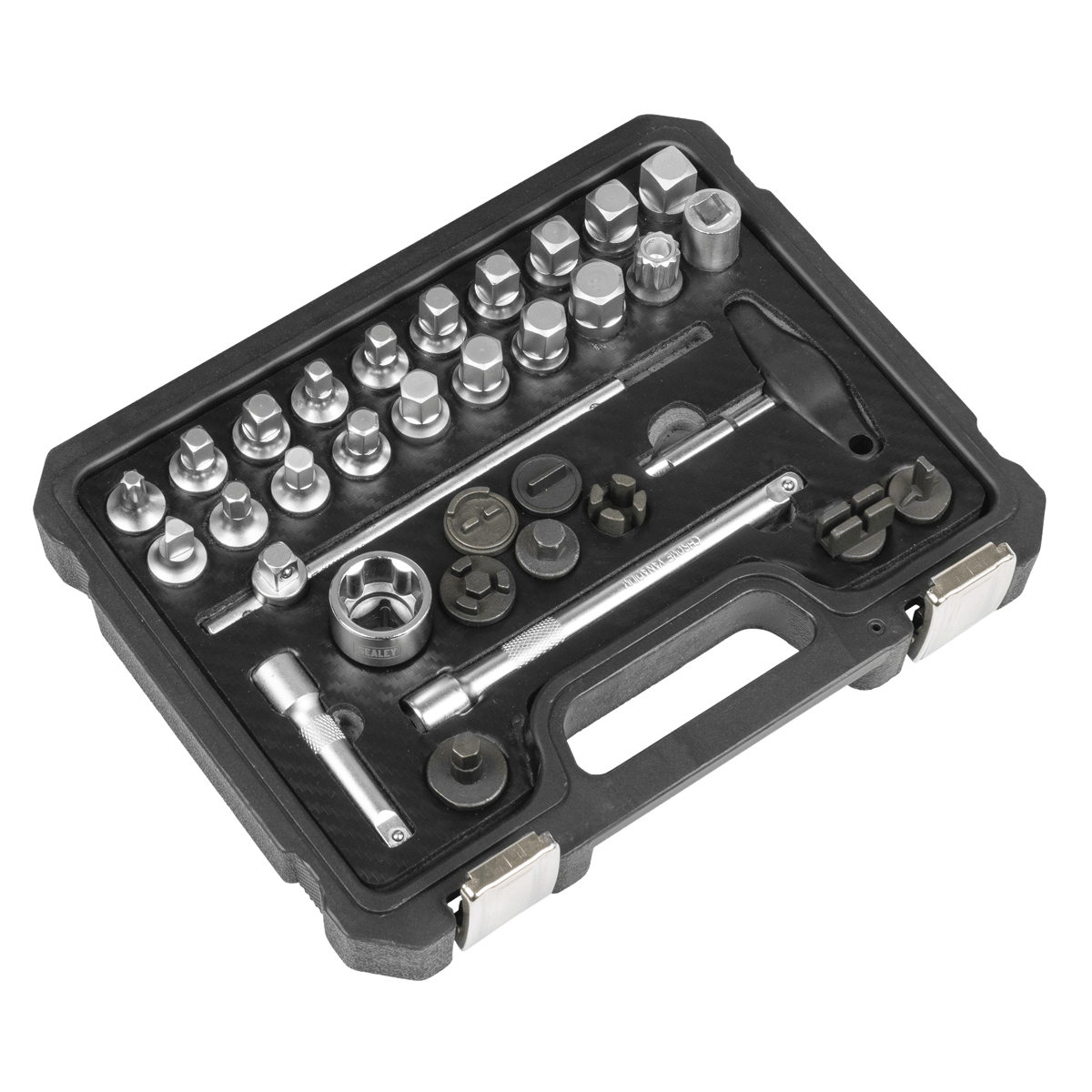 Sealey AK758 Master Oil Drain Plug Removal Kit 33pc - AK758 - Sealey Tools UK - Trade Counter Direct