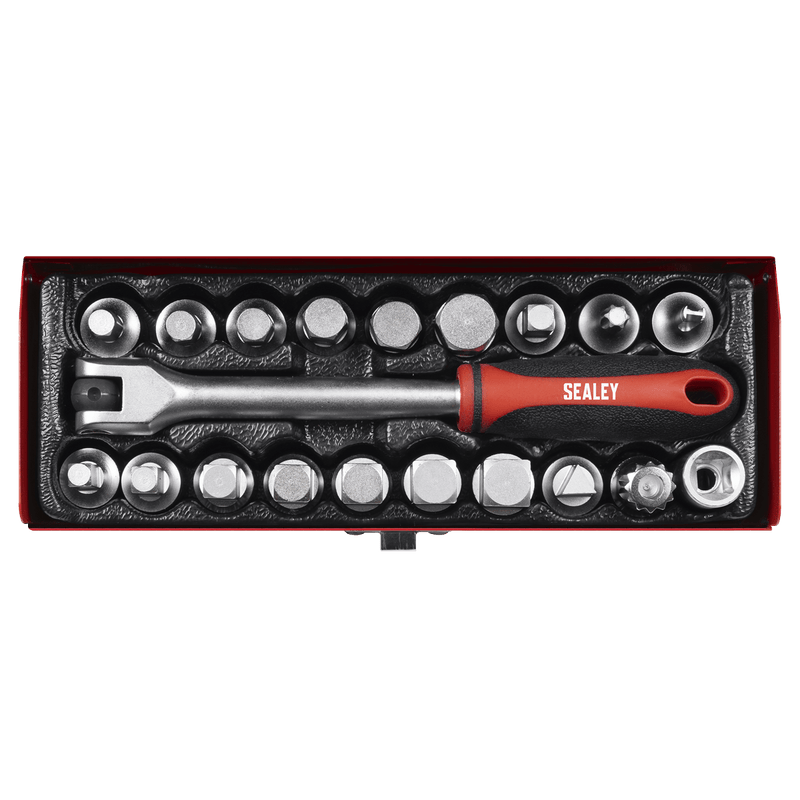 Sealey AK759 Oil Drain Plug Key Set 3/8"Sq Drive 20pc - AK759 - Sealey Tools UK - Trade Counter Direct