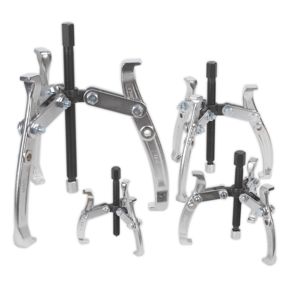 Sealey AK79 Reversible Triple Leg Puller Set 4pc - AK79 - Sealey Tools UK - Trade Counter Direct