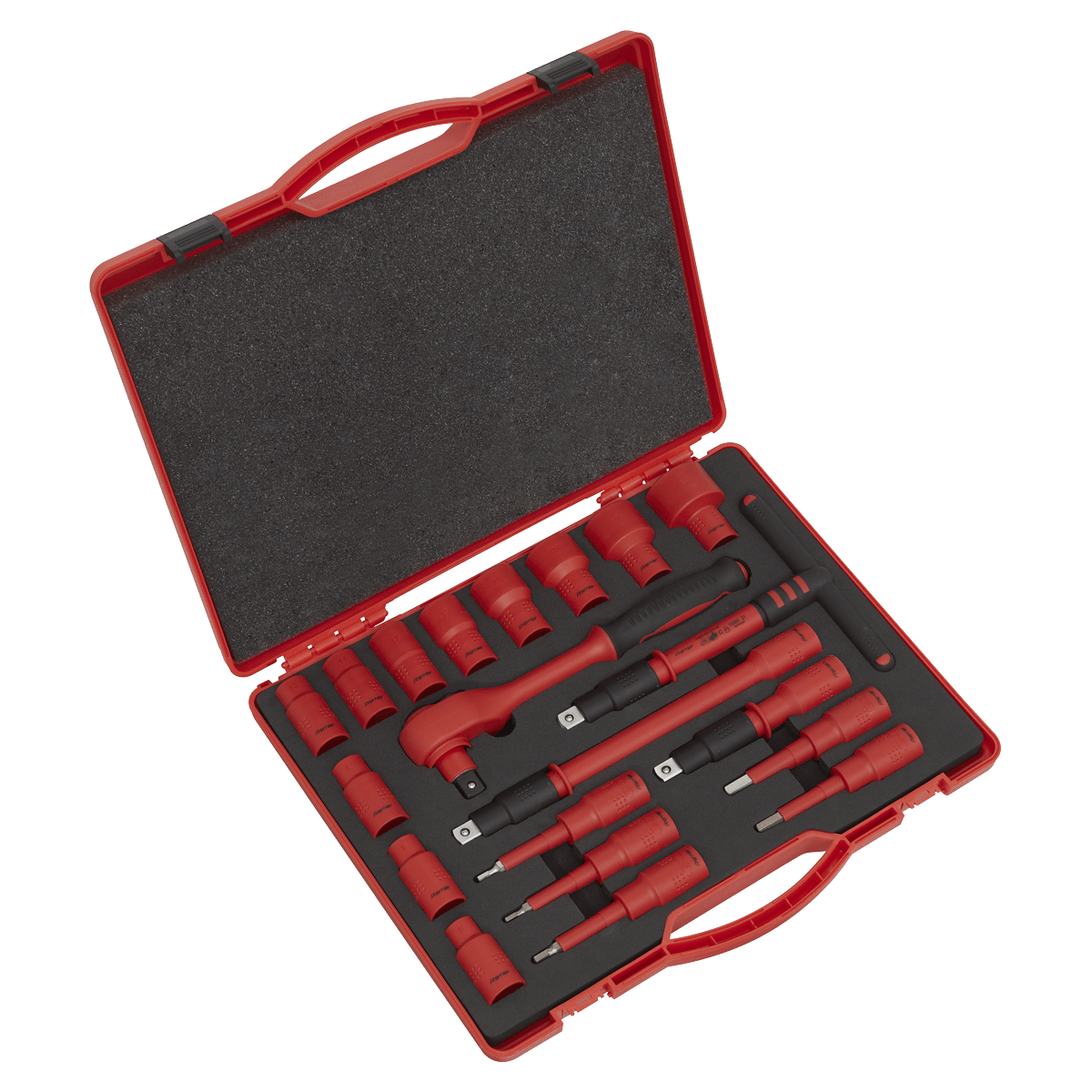 Sealey AK7941 Insulated Socket Set 20pc 1/2"Sq Drive WallDrive® VDE Approved - AK7941 - Sealey Tools UK - Trade Counter Direct