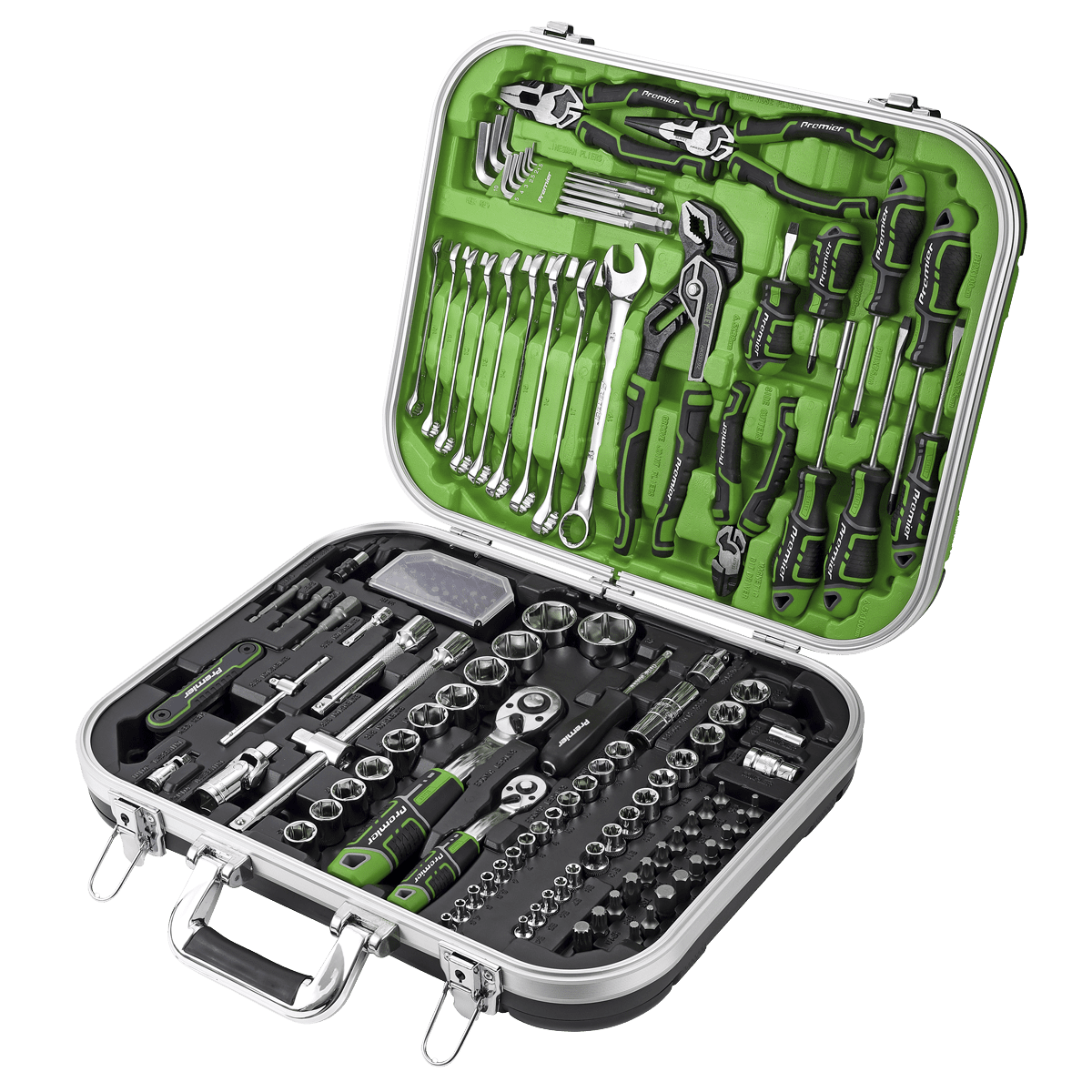 Sealey AK7980HV Mechanic's Tool Kit 144pc Hi - Vis Green - AK7980HV - Sealey Tools UK - Trade Counter Direct
