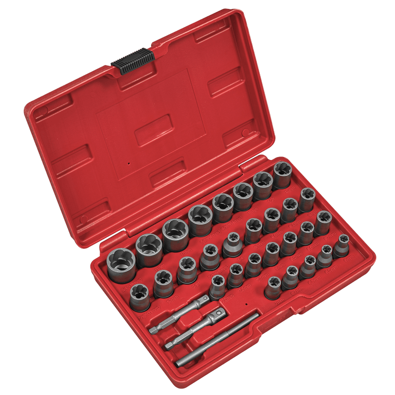 Sealey AK8132 Slim Design Bolt & Nut Extractor Set 32pc - AK8132 - Sealey Tools UK - Trade Counter Direct