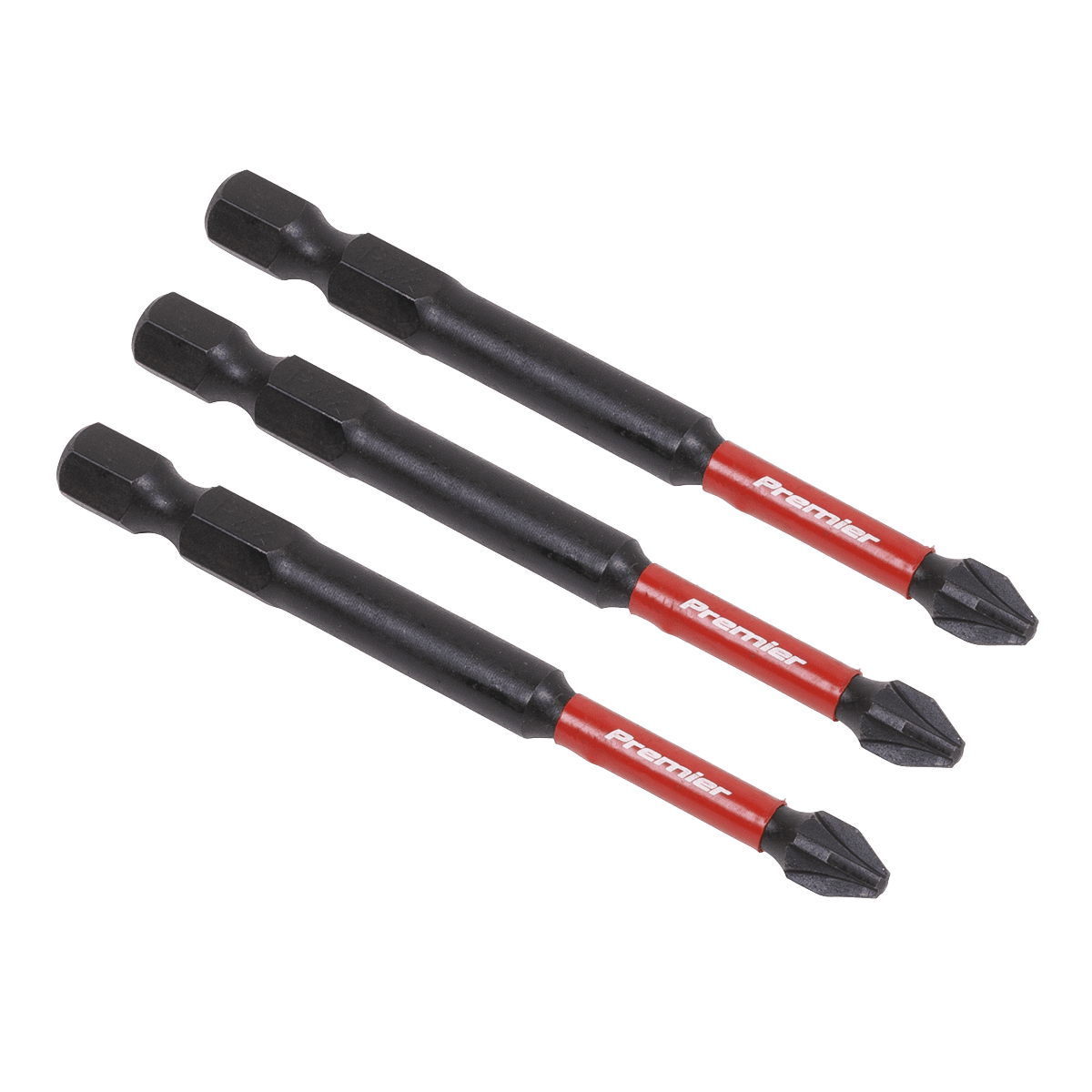 Sealey AK8258 Pozi 2 Impact Power Tool Bits 75mm - 3pc - AK8258 - Sealey Tools UK - Trade Counter Direct