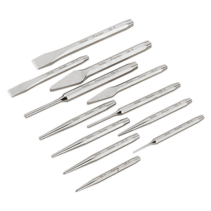 Sealey AK9129 Punch & Chisel Set 12pc - AK9129 - Sealey Tools UK - Trade Counter Direct