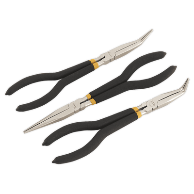 Sealey AK930 Needle Nose Pliers Set 3pc 280mm Ni - Fe Finish - AK930 - Sealey Tools UK - Trade Counter Direct