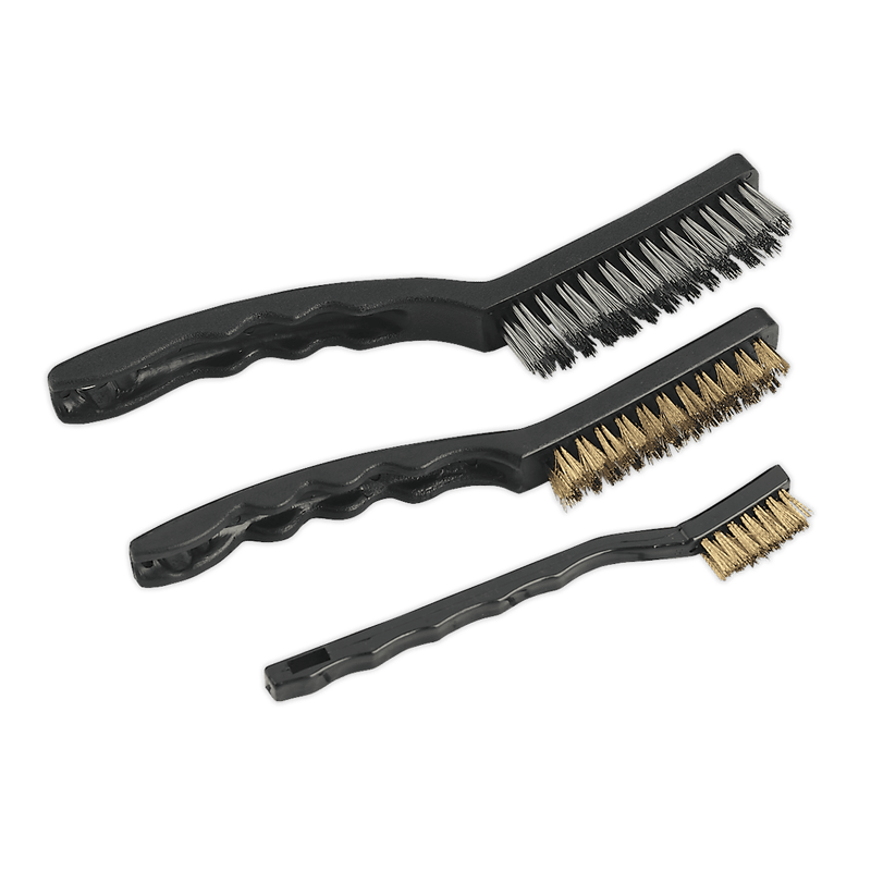 Sealey AK9801 Wire Brush Set Auto Engineer's 3pc - AK9801 - Sealey Tools UK - Trade Counter Direct