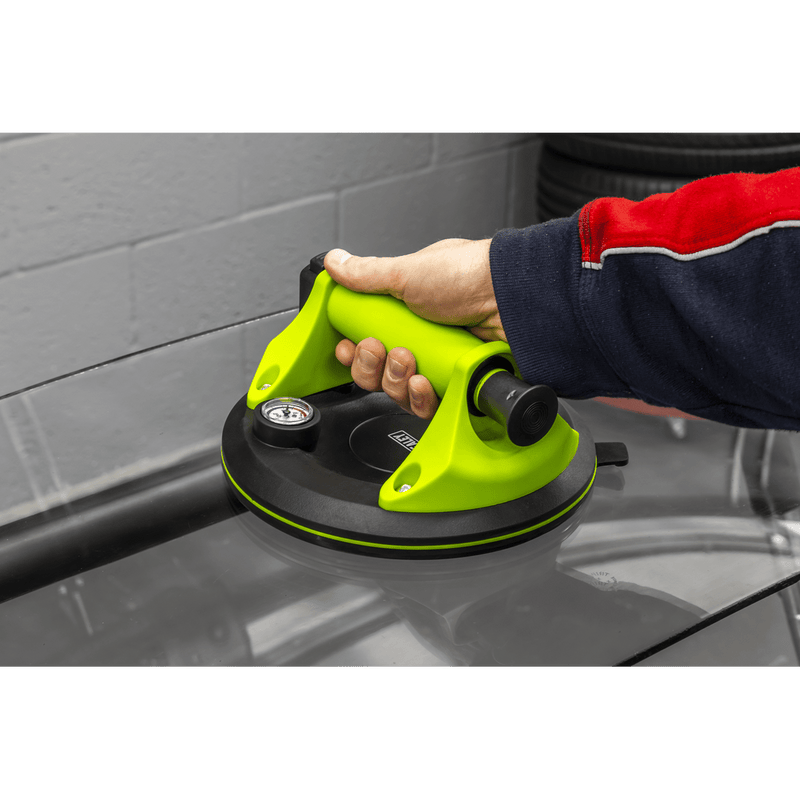 Sealey AK9894 Heavy Lift Suction Cup with Vacuum Grip Pressure Gauge - AK9894 - Sealey Tools UK - Trade Counter Direct