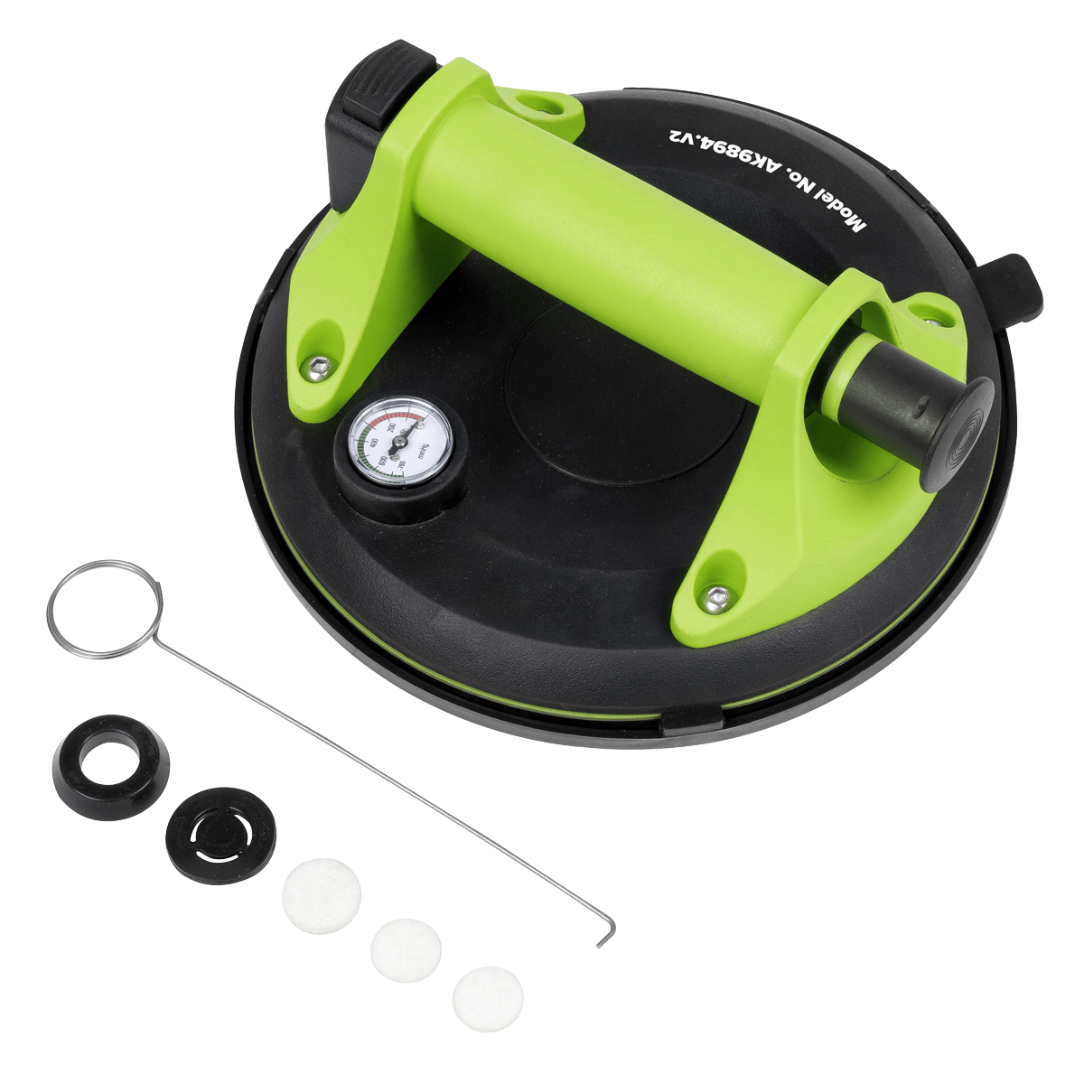 Sealey AK9894 Heavy Lift Suction Cup with Vacuum Grip Pressure Gauge - AK9894 - Sealey Tools UK - Trade Counter Direct