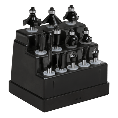 Sealey AK9912 Router Bit Set 1/4" Shank 12pc - AK9912 - Sealey Tools UK - Trade Counter Direct